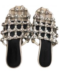 Alexander Wang Leder Pantoffeln - Mehrfarbig