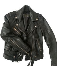 Burberry Leather Biker Jacket - Black
