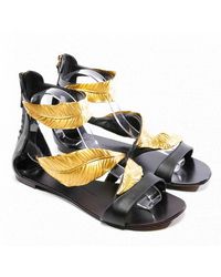 Giuseppe Zanotti Leder Sandalen - Schwarz