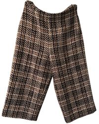 Valentino \n Brown Wool Trousers