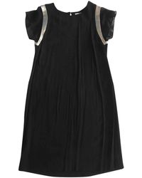 Sandro Black Polyester Dress