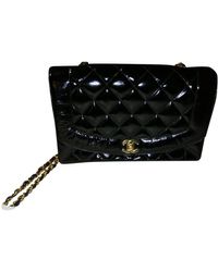 Chanel Diana Lackleder Handtaschen - Schwarz
