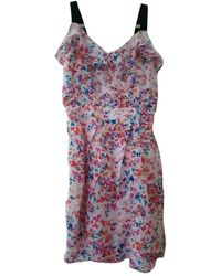 Sandro Seide Midi kleid - Mehrfarbig