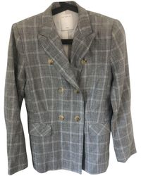 Sandro Leinen Kostüm - Grau