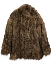 Maje Brown Raccoon Coats