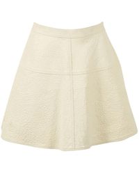 Chloé \n White Leather Skirt