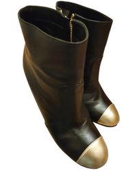 Chanel Leder Stiefeletten - Schwarz