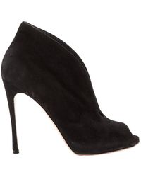 Gianvito Rossi \n Black Suede Ankle Boots