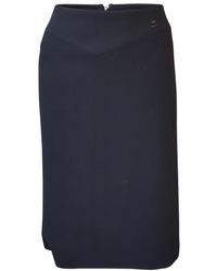 Chanel Jupe \N en Laine Noir - Multicolore