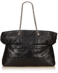 Dior Leder Shopper - Schwarz