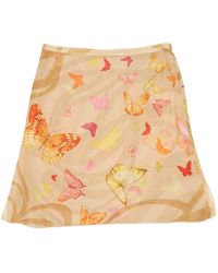 Valentino \n Beige Silk Skirt - Natural