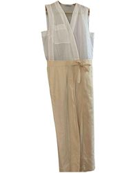 Sandro Leinen Jumpsuits - Natur