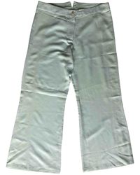 Chanel Pantaloni tailleur in Seta - Verde
