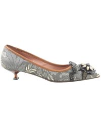 Miu Miu Leinen Pumps - Grau