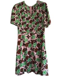 Sandro Seide Mini kleid - Grün