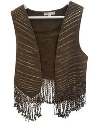 Maje Camel Cotton Jacket - Multicolour