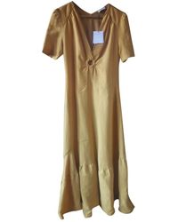 Sandro Spring Summer 2019 Leinen Maxi kleid - Gelb