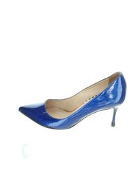 Sergio Rossi Lackleder Pumps - Blau