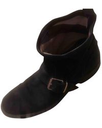 Burberry Mocassin Boots - Black