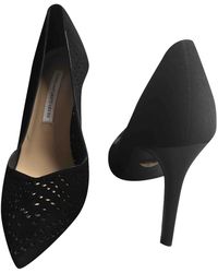 Diane von Furstenberg Leder Pumps - Schwarz