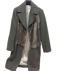 Sandro Grey Wool Coat - Gray
