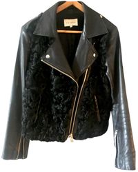 Sandro Leder Blouson - Schwarz