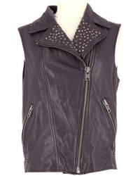 Sandro Black Leather Leather Jacket