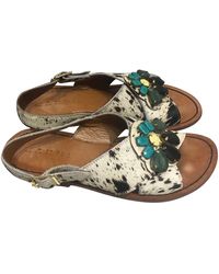 Marni Sandalias en piel de potro de imitación beige \N - Neutro