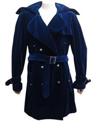 Chanel Trench en velours - Bleu