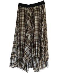 Maje Fall Winter 2018 Brown Viscose Skirt