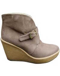 Stella McCartney Boots \N en Cuir Beige - Multicolore