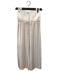 Chanel Pantaloni larghi in Seta - Multicolore