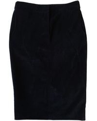 Max Mara Velvet Mid-length Skirt - Black