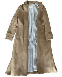 Maje Beige Wool Coat - Natural