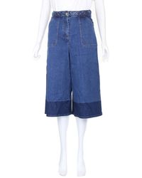 Valentino \n Navy Cotton Jeans - Blue