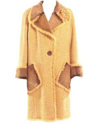 Chanel Cappotto in coniglio giallo