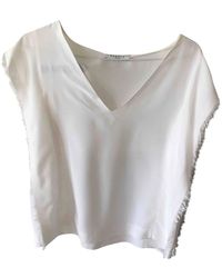 Sandro White Silk Top