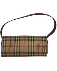 Burberry Leinen Clutches - Natur