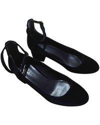 Sandro Blue Velvet Heels