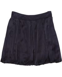 Diane von Furstenberg Jupe \N en Soie Marine - Bleu