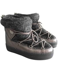 Moncler Boots en Cuir Gris