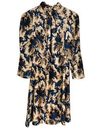 Sandro Seide Midi kleid - Mehrfarbig