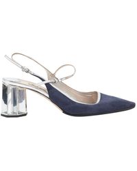 Miu Miu Tacones en ante marino \N - Azul