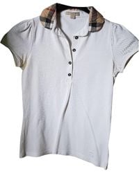 Burberry White Cotton Top