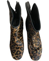 Sandro Kalbsleder in pony-optik Stiefel - Schwarz