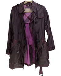 Burberry Purple Cotton Trench Coats