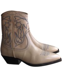 Sandro Fall Winter 2019 Leder Westernstiefel - Natur