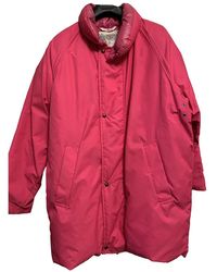 Moncler Mantel Long en Synthétique Rose