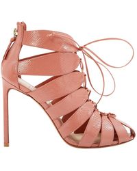 Francesco Russo \n Pink Water Snake Sandals