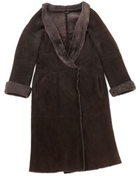 JOSEPH Mantel Leder Braun